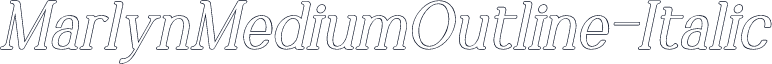 MarlynMediumOutline-Italic