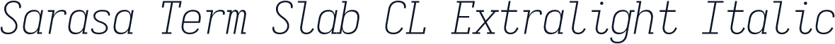 Sarasa Term Slab CL Extralight Italic