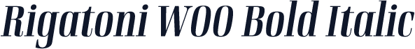 Rigatoni W00 Bold Italic