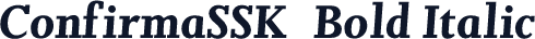 ConfirmaSSK  Bold Italic