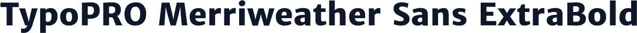 TypoPRO Merriweather Sans ExtraBold