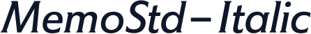 MemoStd-Italic