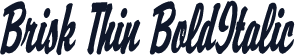 Brisk Thin BoldItalic