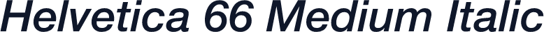 Helvetica 66 Medium Italic