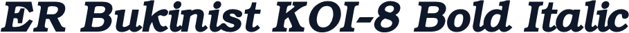 ER Bukinist KOI-8 Bold Italic