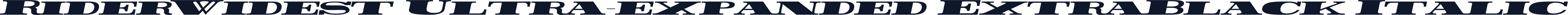 Rider Widest Ultra-expanded ExtraBlack Italic