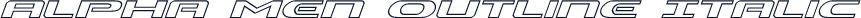Alpha Men Outline Italic