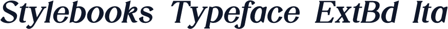 Stylebooks Typeface ExtBd Ita