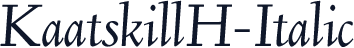 KaatskillH-Italic