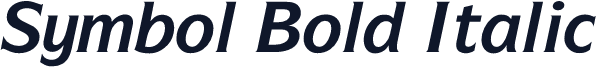 Symbol Bold Italic