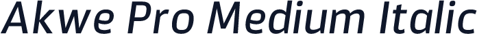 Akwe Pro Medium Italic