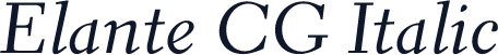 Elante CG Italic
