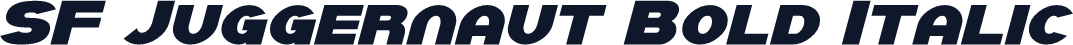 SF Juggernaut Bold Italic
