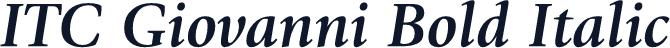 ITC Giovanni Bold Italic