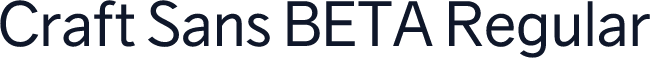 Craft Sans BETA Regular