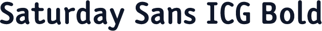 Saturday Sans ICG Bold