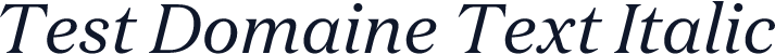 Test Domaine Text Italic