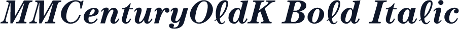 MMCenturyOldK Bold Italic