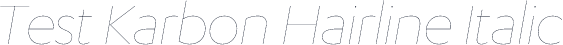 Test Karbon Hairline Italic