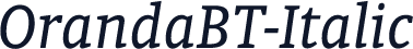 OrandaBT-Italic
