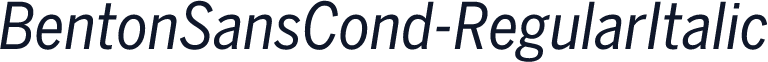 BentonSansCond-RegularItalic