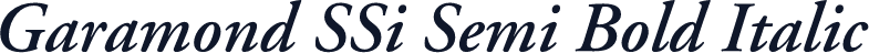 Garamond SSi Semi Bold Italic