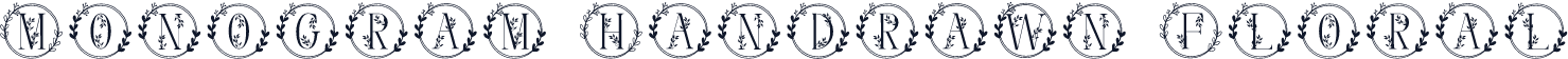 Monogram Handrawn Floral