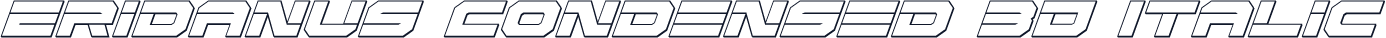 Eridanus Condensed 3D Italic