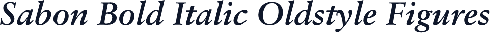 Sabon Bold Italic Oldstyle Figures