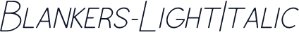 Blankers-LightItalic
