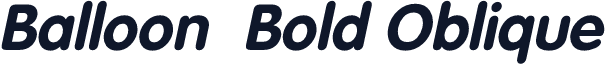 Balloon  Bold Oblique
