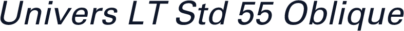 Univers LT Std 55 Oblique