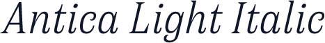 Antica Light Italic