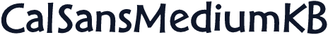 CalSansMediumKB