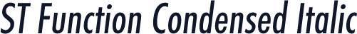 ST Function Condensed Italic