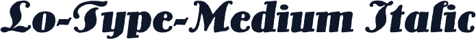 Lo-Type-Medium Italic
