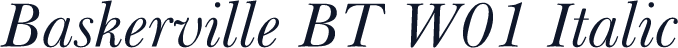 Baskerville BT W01 Italic
