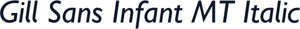 Gill Sans Infant MT Italic