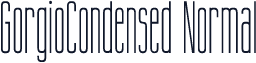 GorgioCondensed Normal