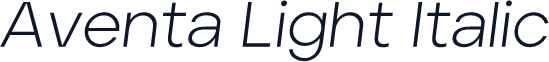 Aventa Light Italic