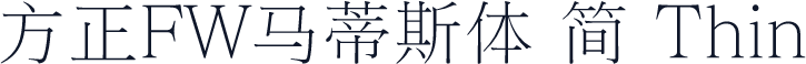 方正FW马蒂斯体 简 Thin