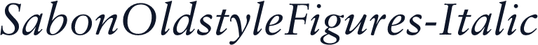 SabonOldstyleFigures-Italic