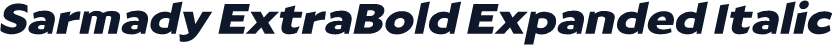 Sarmady ExtraBold Expanded Italic