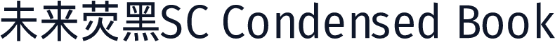 未来荧黑SC Condensed Book