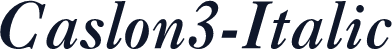 Caslon3-Italic