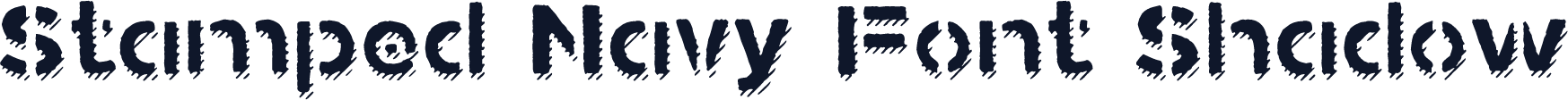Stamped Navy Font Shadow