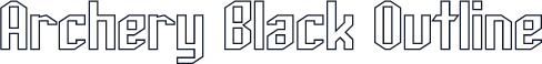 Archery Black Outline