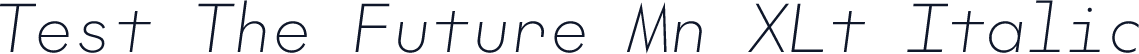 Test The Future Mn XLt Italic