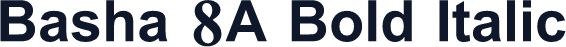 Basha 8A Bold Italic