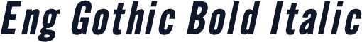 Eng Gothic Bold Italic